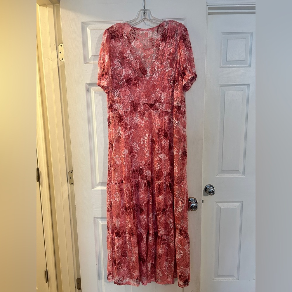 Beautiful Pink Floral Women's Dress - Picture 5 of 7